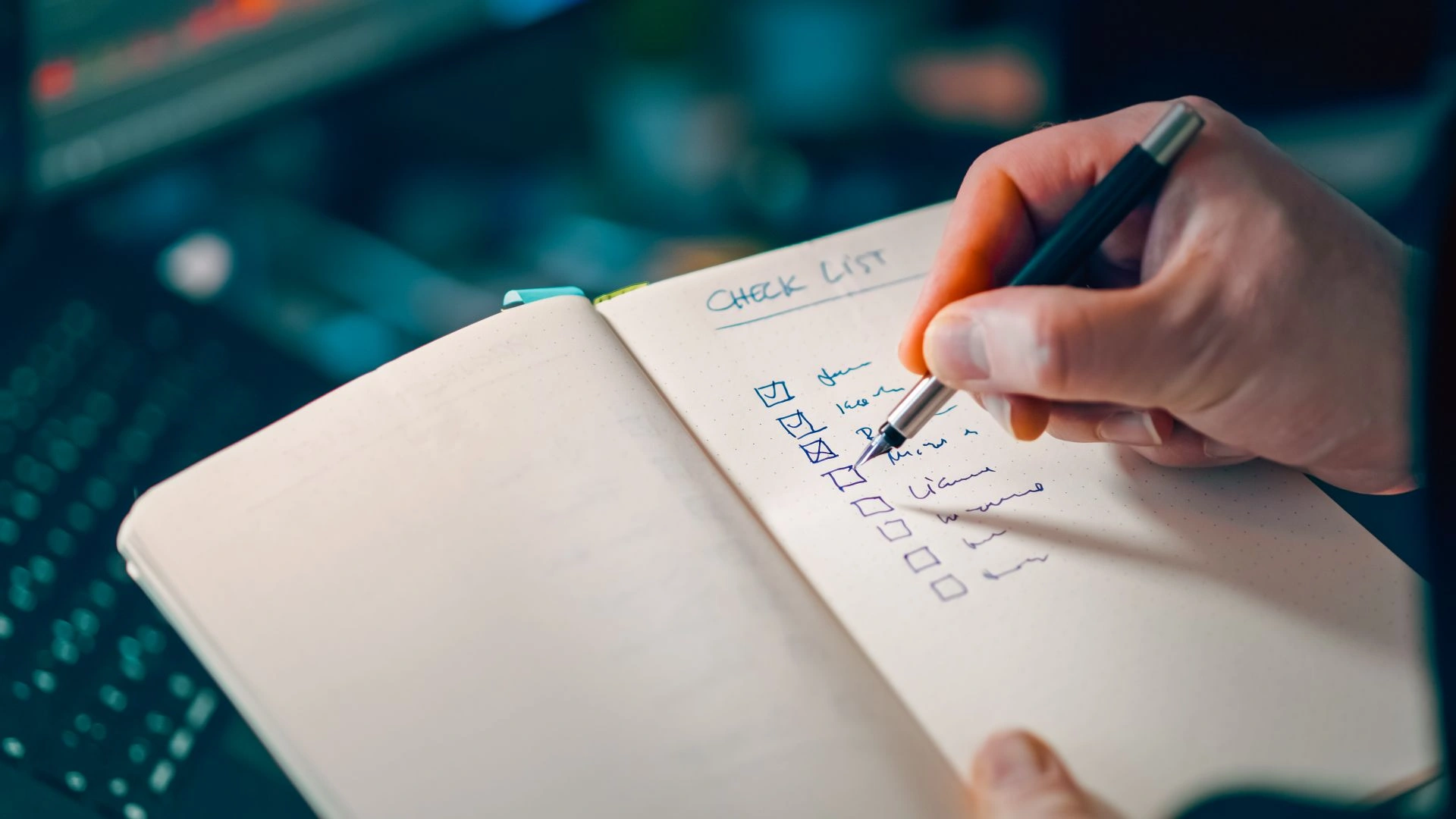 Checklist showing steady progress rather than complete perfection